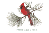 Northern Cardinal Forever stamp